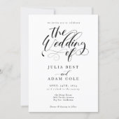 Elegant Calligraphy Classic Wedding Invitation | Zazzle