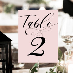 Elegant Calligraphy Classic Wedding Table Number