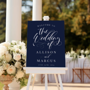 Elegant Calligraphy Classic Wedding Welcome Foam Board