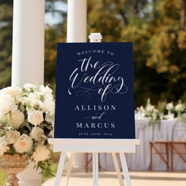 Elegant Calligraphy Classic Wedding Welcome Foam Board (Creator Uploaded)