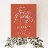 Elegant Calligraphy Classic Wedding Welcome Sign