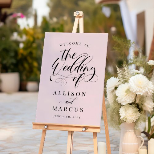 Elegant Calligraphy Classic Wedding Welcome Sign