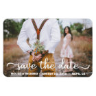Elegant Calligraphy Couple Photo Save The Date