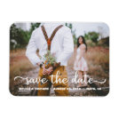 Elegant Calligraphy Couple Photo Save The Date Magnet Elegant Calligraphy Couple Photo Save The Date Magnet