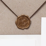 Elegant Calligraphy Couples Monogram Wedding Wax Seal Stamp<br><div class="desc">A wax seal design to add a perfect finishing touch to your wedding mail. This design features your initials in elegant calligraphy. Before using the seal on an expensive invitation suite, we highly recommend practicing on spare paper first to get a feel for the stamping process. There are also wax...</div>