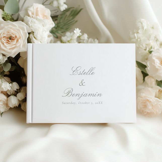 Elegant Calligraphy Couples Wedding Guest Book (Creator Uploaded)