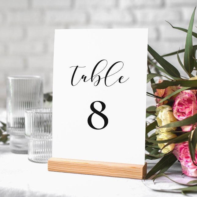 Elegant calligraphy design table number (Creator Uploaded)