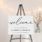 Elegant Calligraphy Engagement Party Welcome Sign