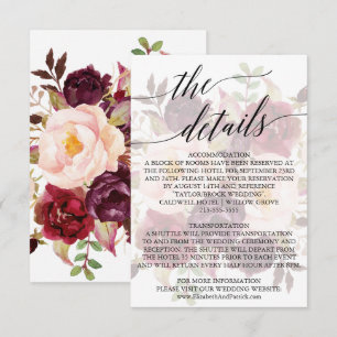 Elegant Calligraphy   Faded Floral Details Card