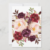 Elegant Calligraphy | Faded Floral Formal Wedding Invitation (Back)