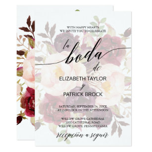 spanish wedding invitations zazzle
