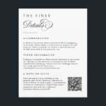 Elegant Calligraphy Finer Details Enclosure Card<br><div class="desc">Our wedding details enclosure card features elegant modern calligraphy for a minimal,  clean and simple style.</div>