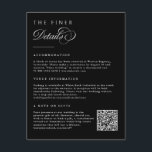 Elegant Calligraphy Finer Details Enclosure Card<br><div class="desc">Our wedding details enclosure card features elegant modern calligraphy for a minimal,  clean and simple style.</div>