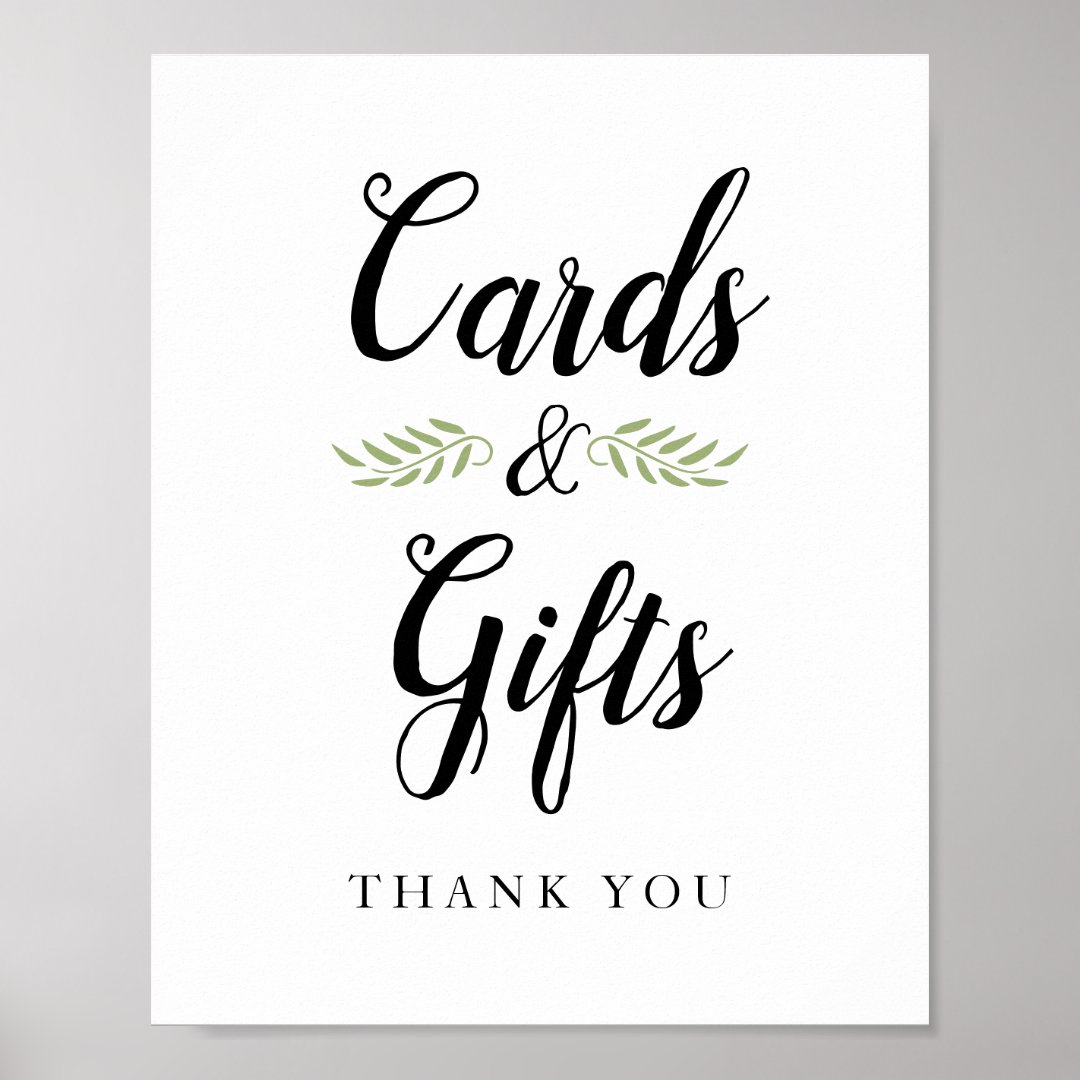 Elegant Calligraphy Flora Cards and Gifts Poster | Zazzle