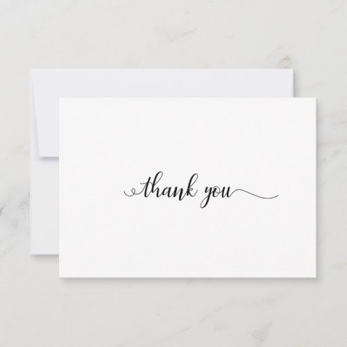 Elegant Calligraphy Funeral Thank You Card