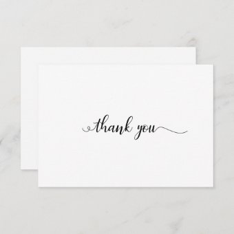 Elegant Calligraphy Funeral Thank You Card | Zazzle