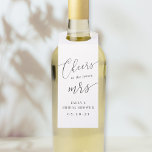 Elegant Calligraphy Future Mrs. Bridal Shower Bottle Hanger Tag<br><div class="desc">Custom-designed bridal shower favor wine tags featuring "Cheers to the future Mrs." elegant calligraphy design.</div>