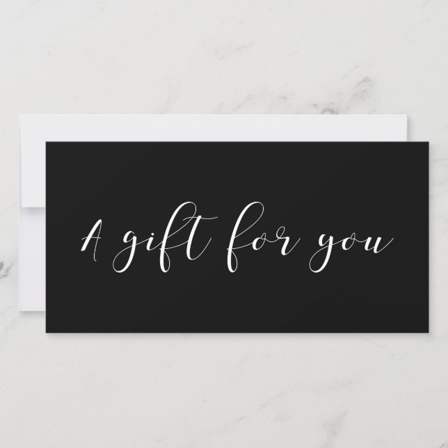 Elegant calligraphy gift certificate (Front)