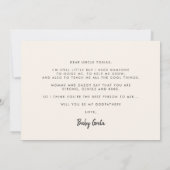 Elegant Calligraphy Godfather Proposal Card 