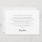 Elegant calligraphy Godparents proposal card | Zazzle