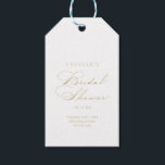 Elegant Calligraphy Gold Bridal Shower  Gift Tags<br><div class="desc">These elegant calligraphy Gold bridal shower gift tags are perfect for a rustic wedding shower. The simple and stylish design features classic and fancy script typography in gold.</div>