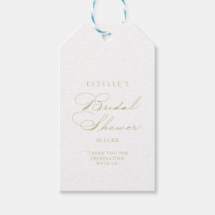 Elegant Calligraphy Gold Bridal Shower Gift Tags