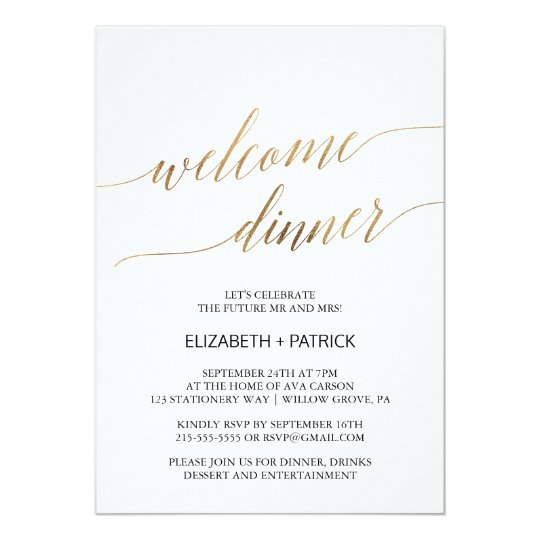 Welcome Dinner Invitation Wording 10