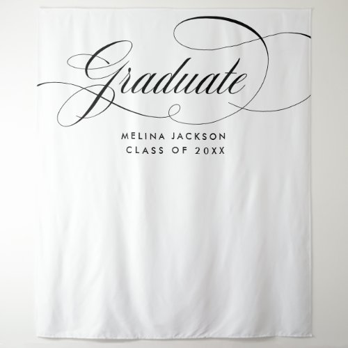 Elegant Calligraphy Graduation Photo Backdrop Prop