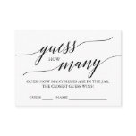 Elegant Calligraphy Guess How Many Kisses Cards Elegant Calligraphy Guess How Many Kisses Cards