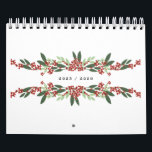 Elegant Calligraphy Hand Painted Christmas Custom Calendar<br><div class="desc">***this design is part of a christmas holiday collection*** _______________________ this design template is fully editable and customizable by you the customer - click personalize further button if you with to move, add, delete or make major changes to the design _______________________ *if you have any DESIGN questions or need more...</div>