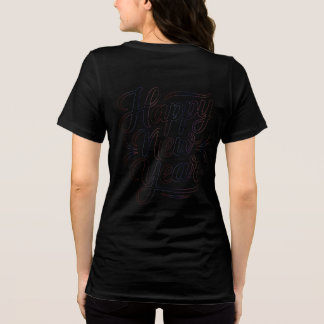 Elegant Calligraphy Happy New Year Graphic Tri-Blend Shirt