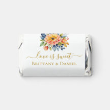 Elegant Calligraphy Heart Wedding-themed Gold Mr. 