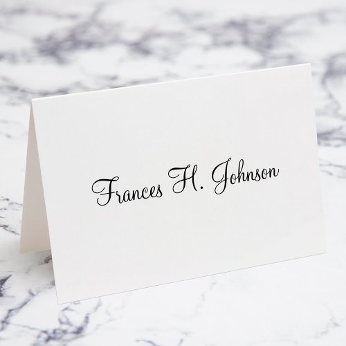 Elegant Calligraphy Individual Name Place Cards