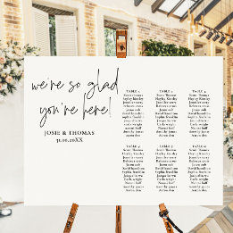 Elegant Calligraphy Landscape Wedding Seating Plan Foam Board