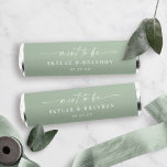 Elegant Calligraphy Leaf Green Wedding Monogram Breath Savers® Mints<br><div class="desc">Elegant Calligraphy Leaf Green Wedding Monogram Mint to Be Personalized Candy Favors. This modern wedding or any event custom candies are simple and minimal with a plain solid background color and trendy signature calligraphy script fonts. Shown in the new Wedding Color Palette. Also features a simple monogram on the back....</div>
