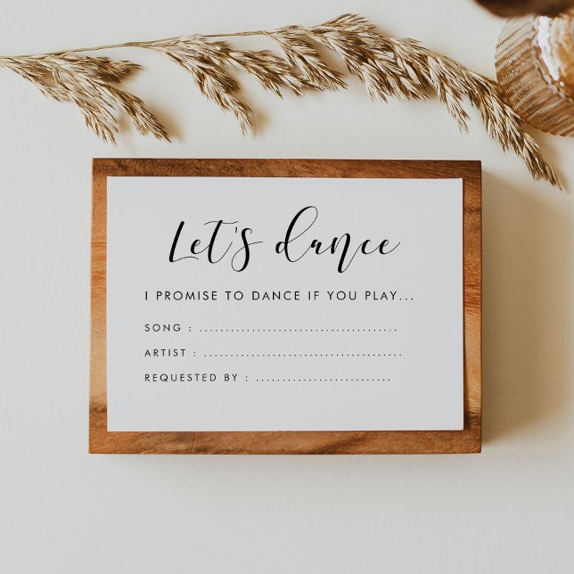 Elegant calligraphy Let's dance song request Enclosure Card (Creator Uploaded)