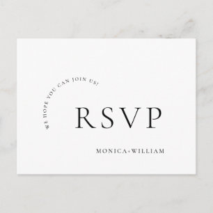 Elegant Calligraphy Menu Choice Wedding RSVP