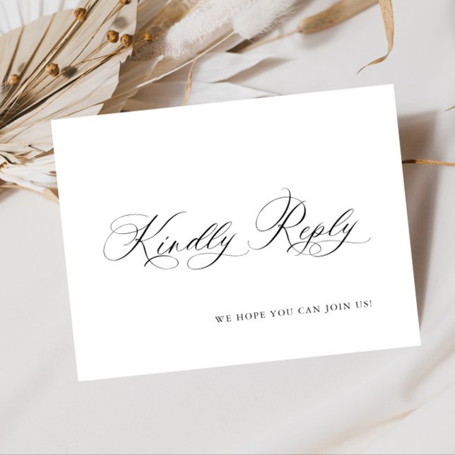 Elegant Calligraphy Menu Choice Wedding RSVP (Creator Uploaded)