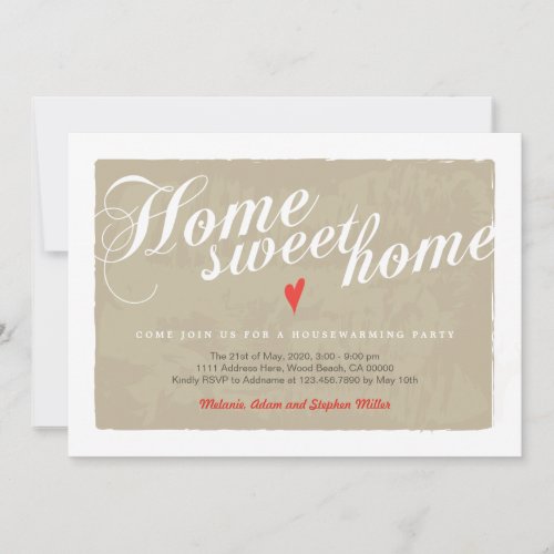 Elegant Calligraphy Modern Housewarming Invitation 5" X 7" Invitation Card