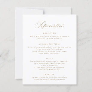 Elegant Calligraphy Modern Script Wedding Info Inv Invitation