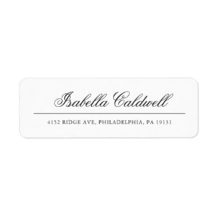 Elegant Calligraphy Name Business Return Address Label