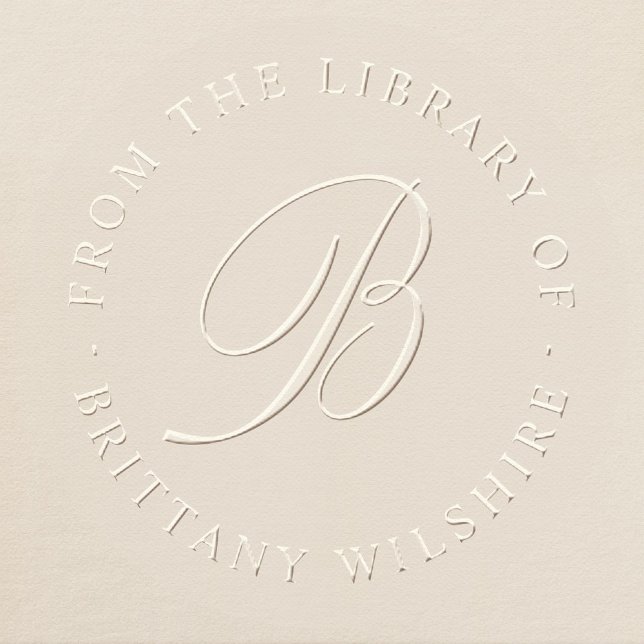 Elegant Calligraphy Name FROM THE LIBRARY OF Embosser (Creator Uploaded)