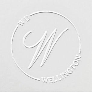 Elegant Calligraphy Name Personalized Initial Embosser