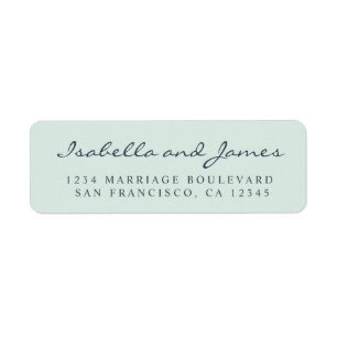 Elegant Calligraphy Names Wedding Return Address L Label