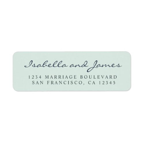 Elegant Calligraphy Names Wedding Return Address L Label