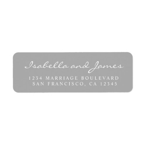 Elegant Calligraphy Names Wedding Return Address Label