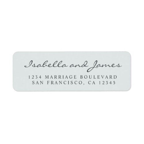 Elegant Calligraphy Names Wedding Return Address   Label