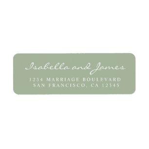 Elegant Calligraphy Names Wedding Return Address   Label