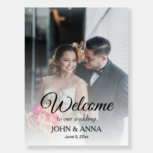 Elegant Calligraphy Photo Wedding Foam Board