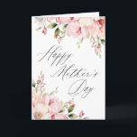 Elegant Calligraphy Pink Floral Mother's Day Card<br><div class="desc">Elegant Calligraphy Pink Floral Mother's Day Card features a beautiful calligraphy script on the front,  accented by elegant pink florals.</div>